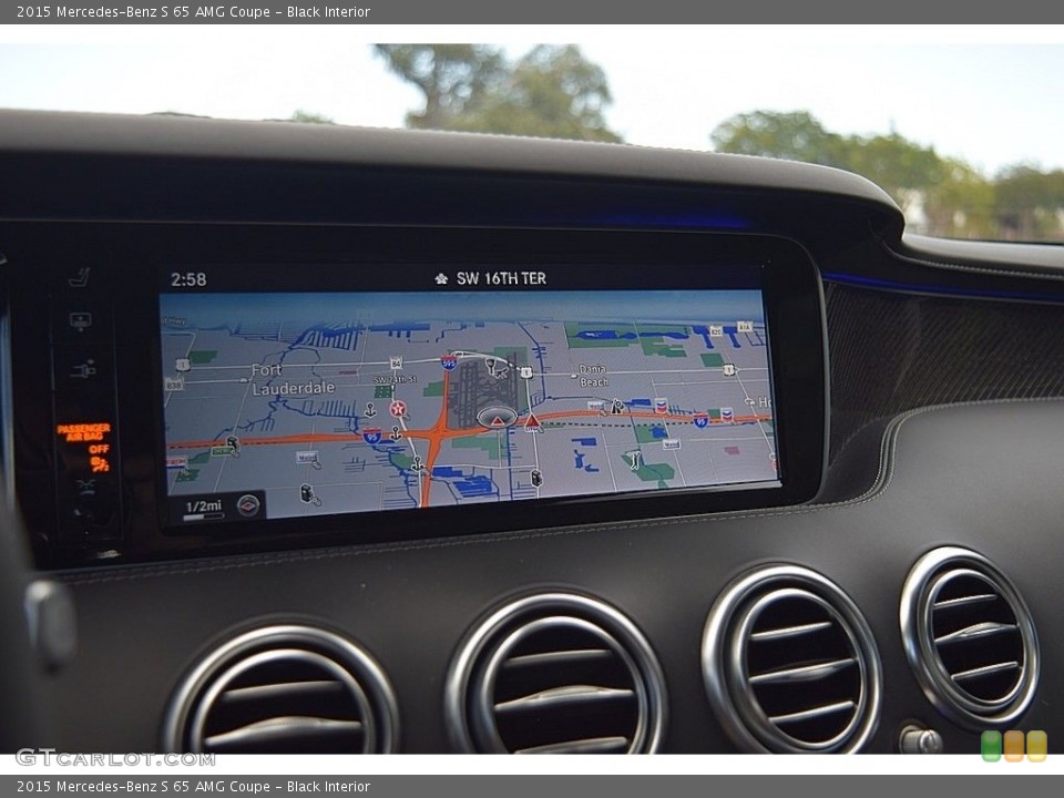 Black Interior Navigation for the 2015 Mercedes-Benz S 65 AMG Coupe #135692760