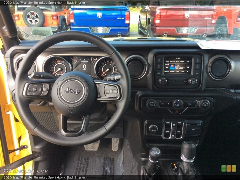 Black Interior Dashboard for the 2020 Jeep Wrangler Unlimited Sport 4x4 #135696573