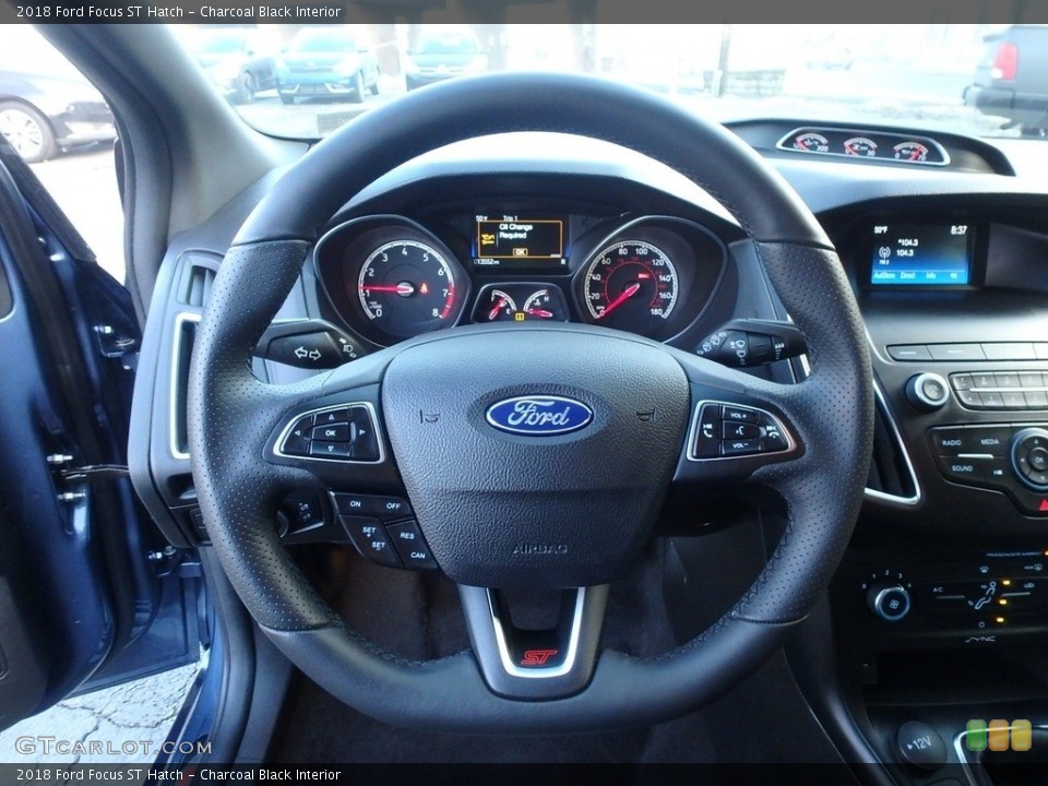 Charcoal Black Interior Steering Wheel for the 2018 Ford Focus ST Hatch #135696850
