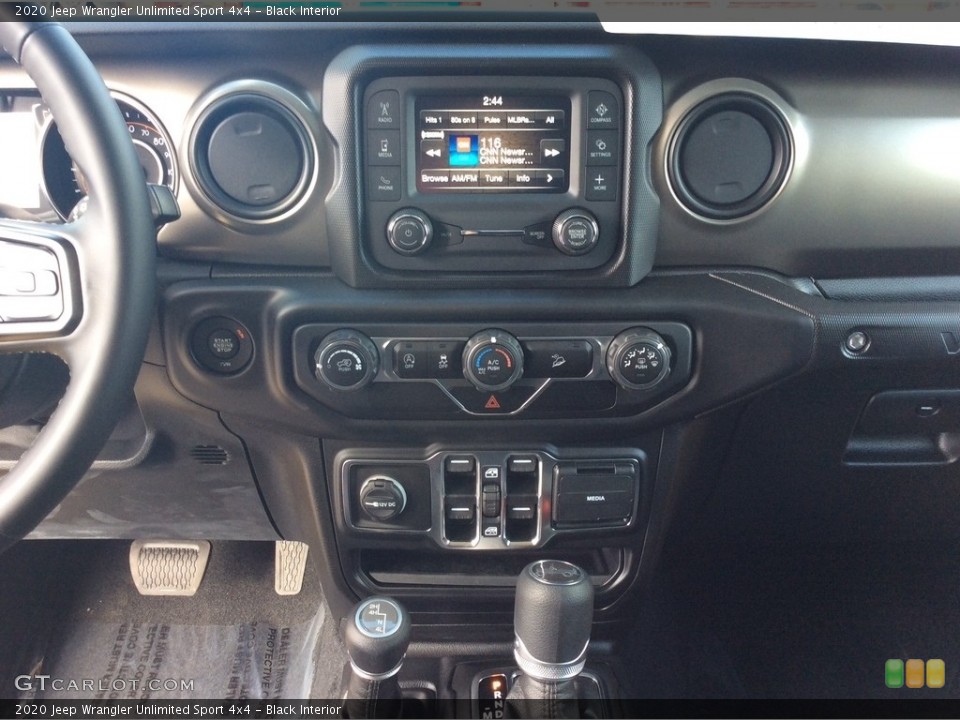 Black Interior Controls for the 2020 Jeep Wrangler Unlimited Sport 4x4 #135696915