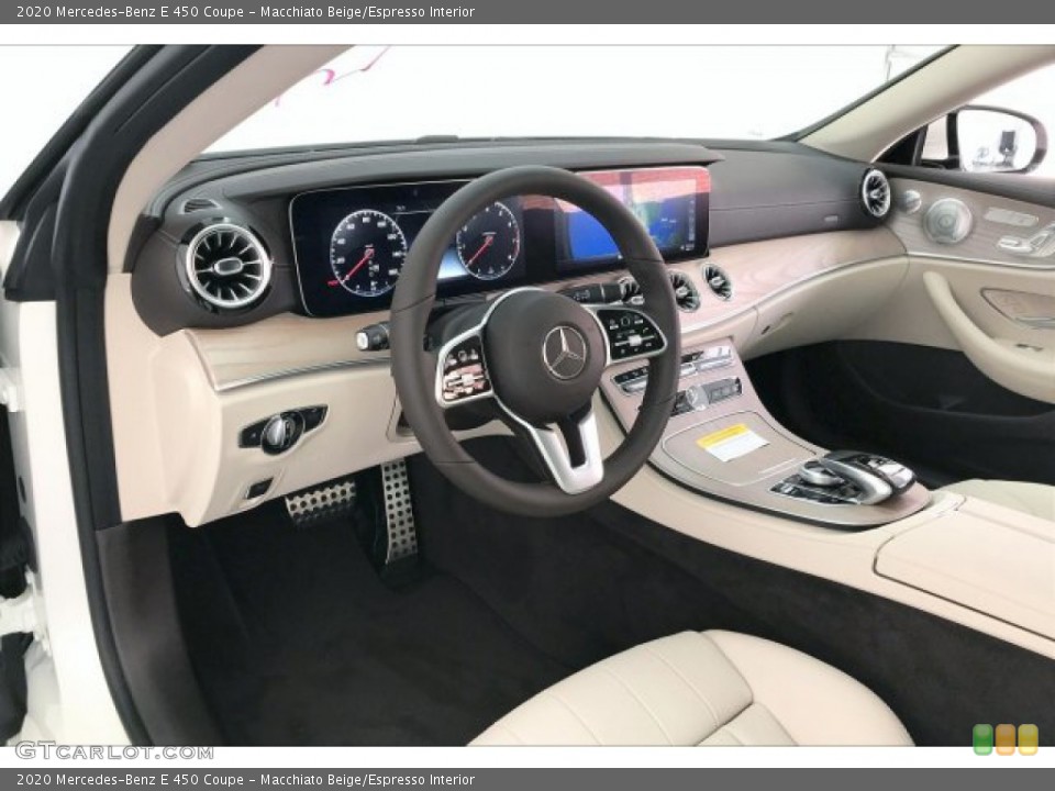 Macchiato Beige/Espresso Interior Dashboard for the 2020 Mercedes-Benz E 450 Coupe #135696921