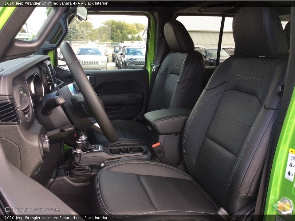 Black Interior Front Seat for the 2020 Jeep Wrangler Unlimited Sahara 4x4 #135697125
