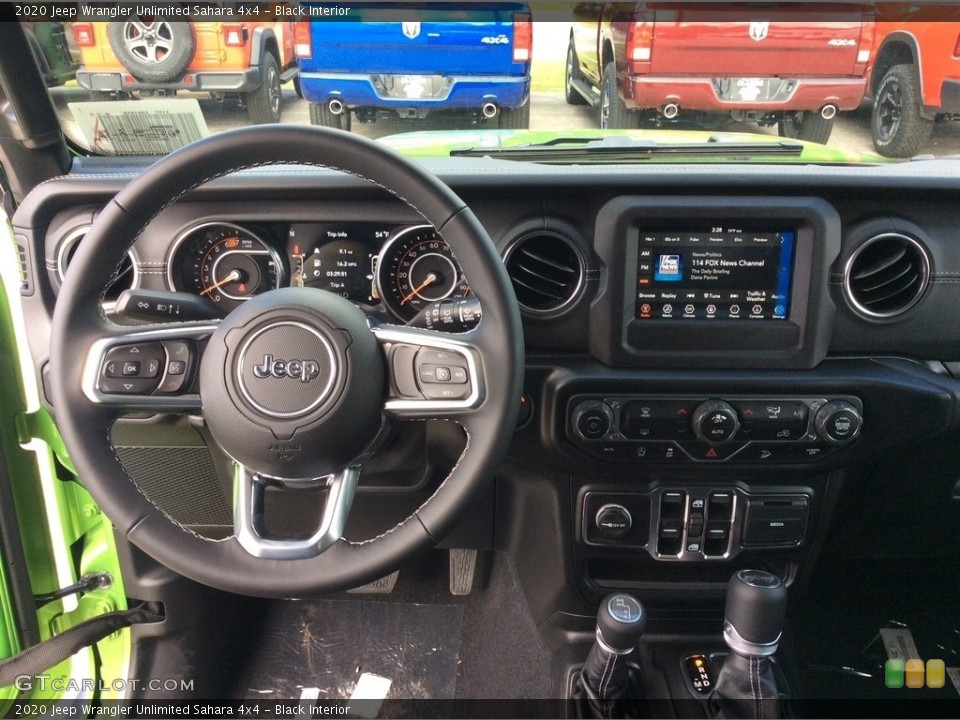 Black Interior Dashboard for the 2020 Jeep Wrangler Unlimited Sahara 4x4 #135697167