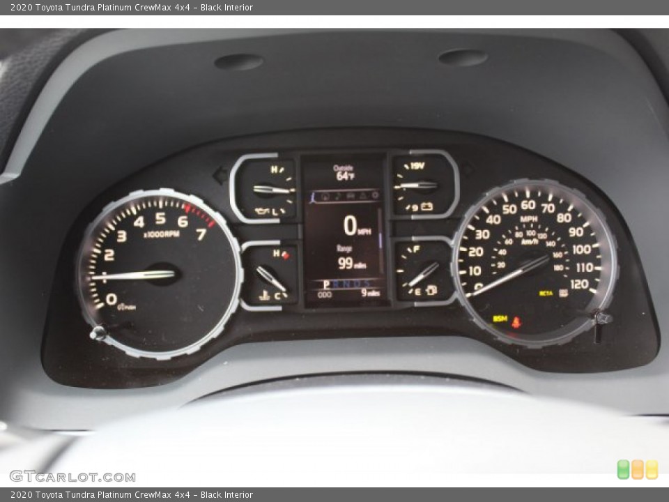 Black Interior Gauges for the 2020 Toyota Tundra Platinum CrewMax 4x4 #135697200