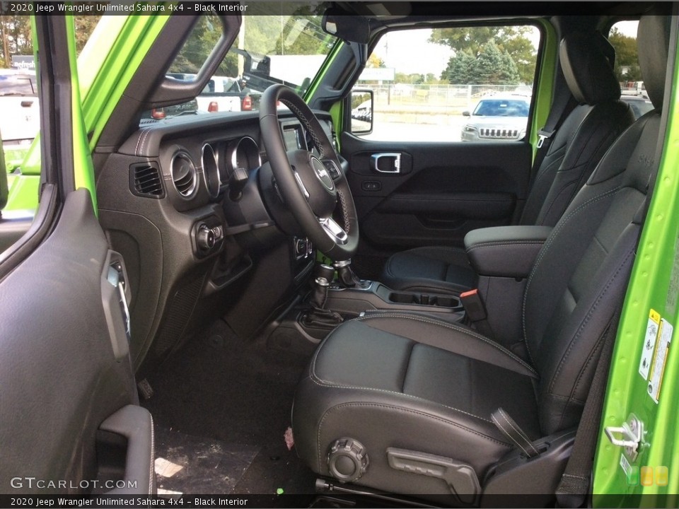 Black Interior Front Seat for the 2020 Jeep Wrangler Unlimited Sahara 4x4 #135697434