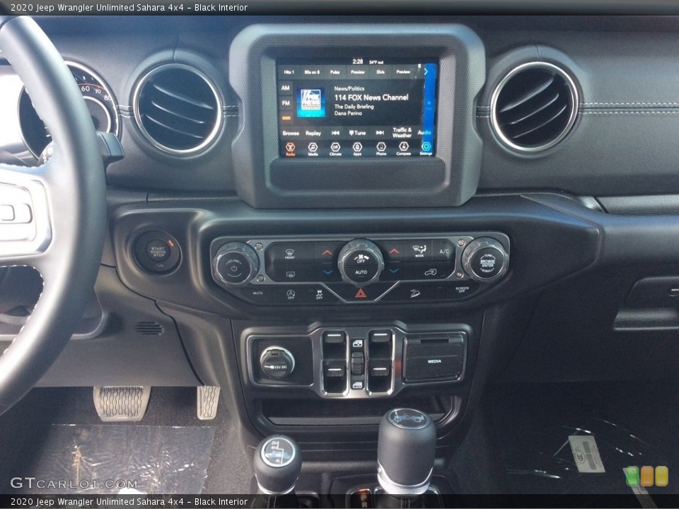 Black Interior Controls for the 2020 Jeep Wrangler Unlimited Sahara 4x4 #135697500