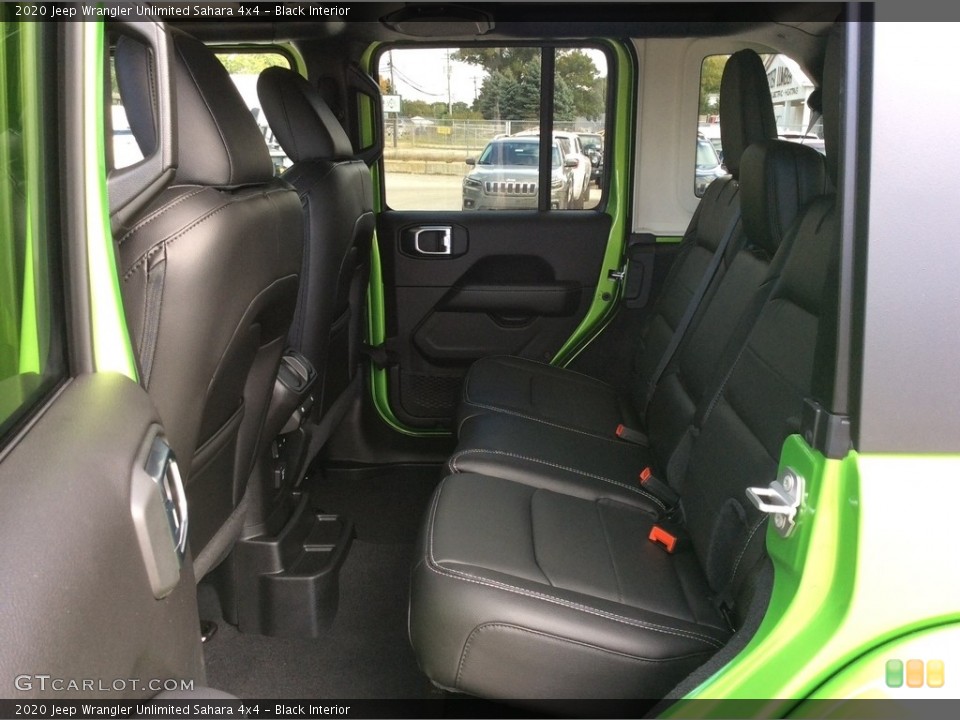 Black Interior Rear Seat for the 2020 Jeep Wrangler Unlimited Sahara 4x4 #135697542
