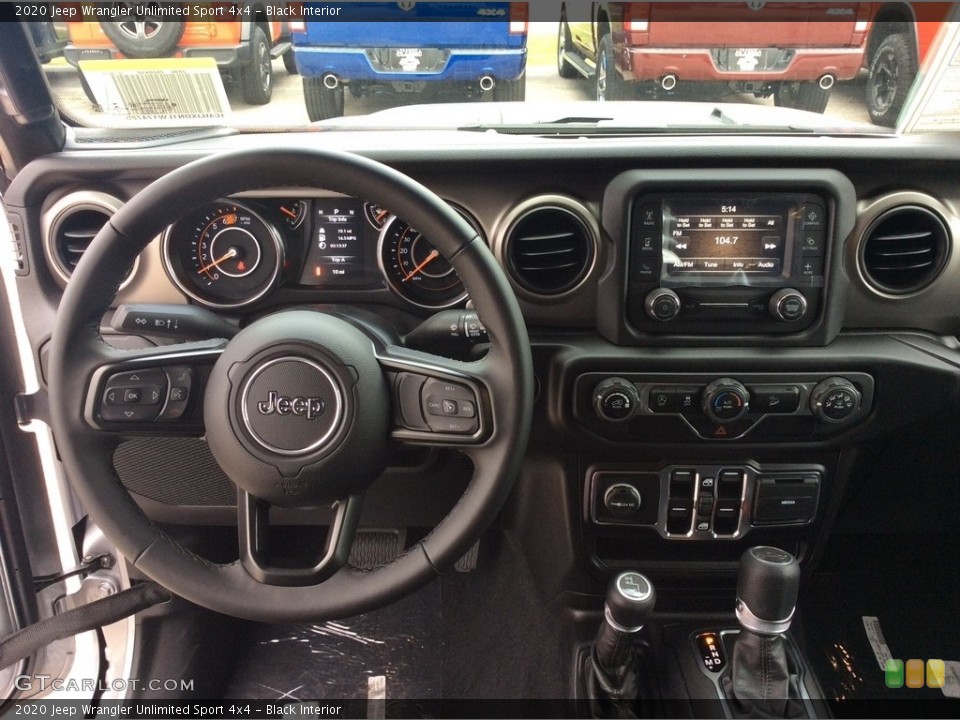 Black Interior Dashboard for the 2020 Jeep Wrangler Unlimited Sport 4x4 #135698373