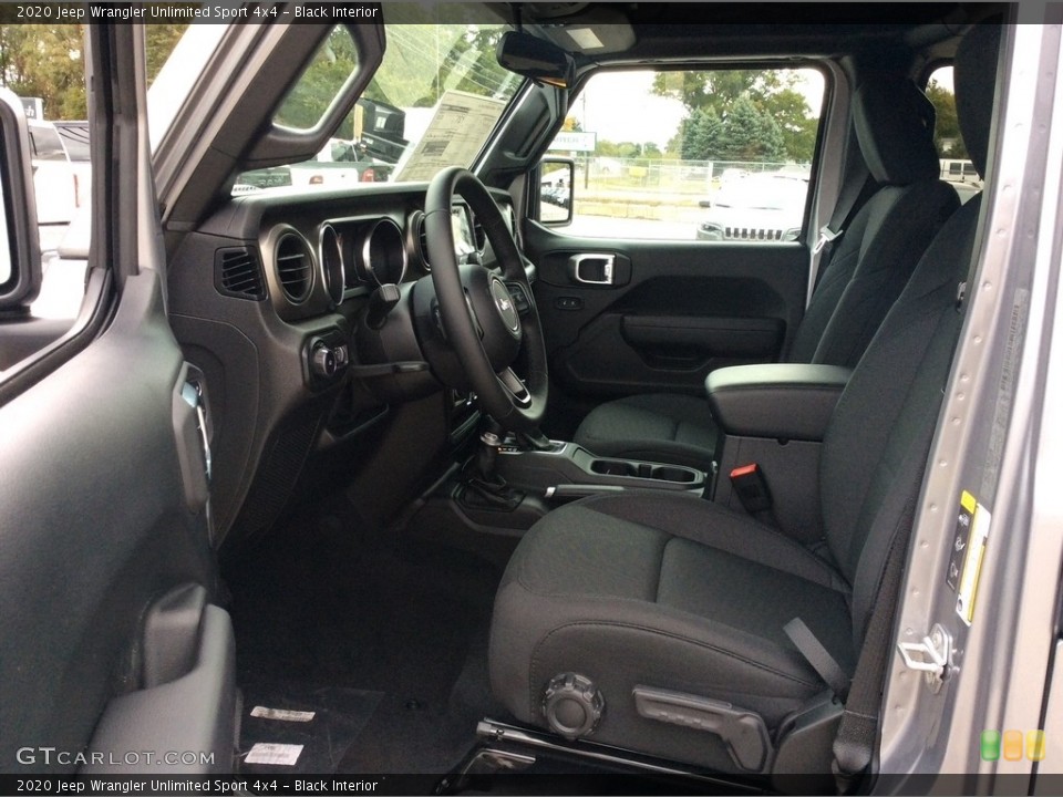 Black Interior Front Seat for the 2020 Jeep Wrangler Unlimited Sport 4x4 #135698664