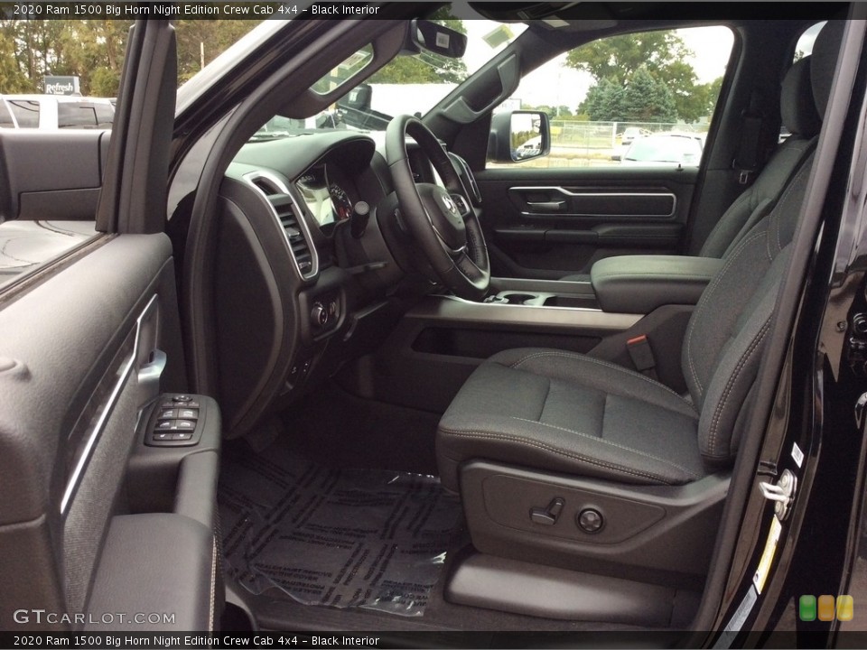 Black Interior Photo for the 2020 Ram 1500 Big Horn Night Edition Crew Cab 4x4 #135699831
