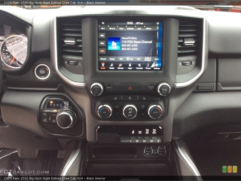 Black Interior Controls for the 2020 Ram 1500 Big Horn Night Edition Crew Cab 4x4 #135699885