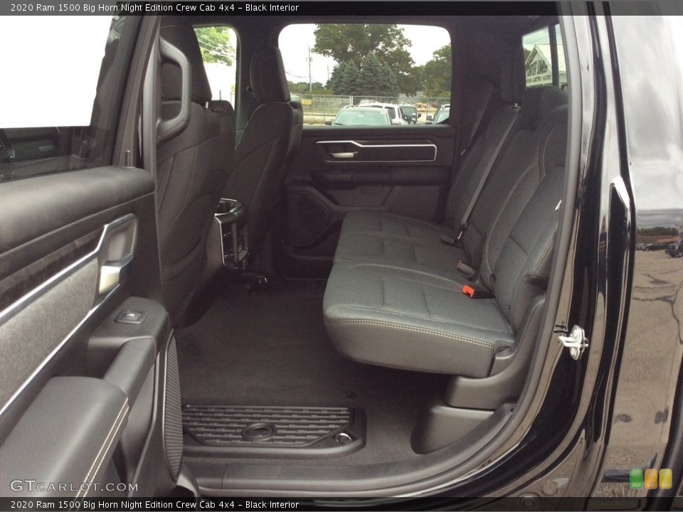 Black Interior Rear Seat for the 2020 Ram 1500 Big Horn Night Edition Crew Cab 4x4 #135699975