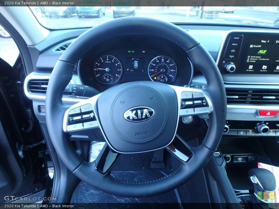 Black Interior Steering Wheel for the 2020 Kia Telluride S AWD #135701010