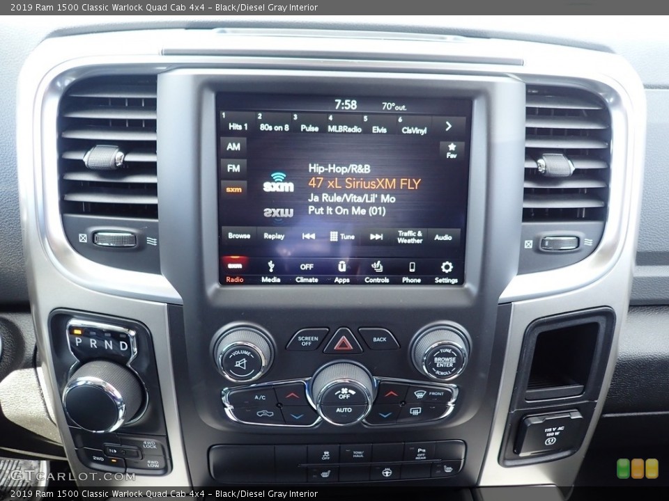 Black/Diesel Gray Interior Controls for the 2019 Ram 1500 Classic Warlock Quad Cab 4x4 #135702132