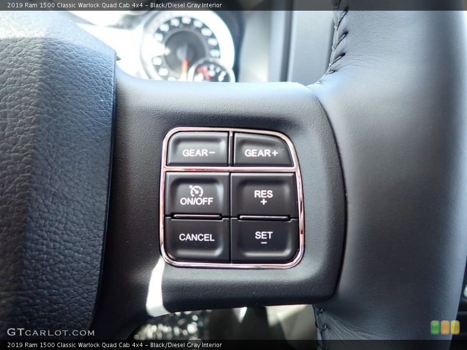 Black/Diesel Gray Interior Steering Wheel for the 2019 Ram 1500 Classic Warlock Quad Cab 4x4 #135702191