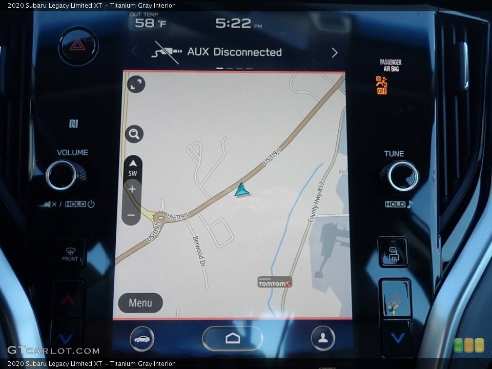 Titanium Gray Interior Navigation for the 2020 Subaru Legacy Limited XT #135702372