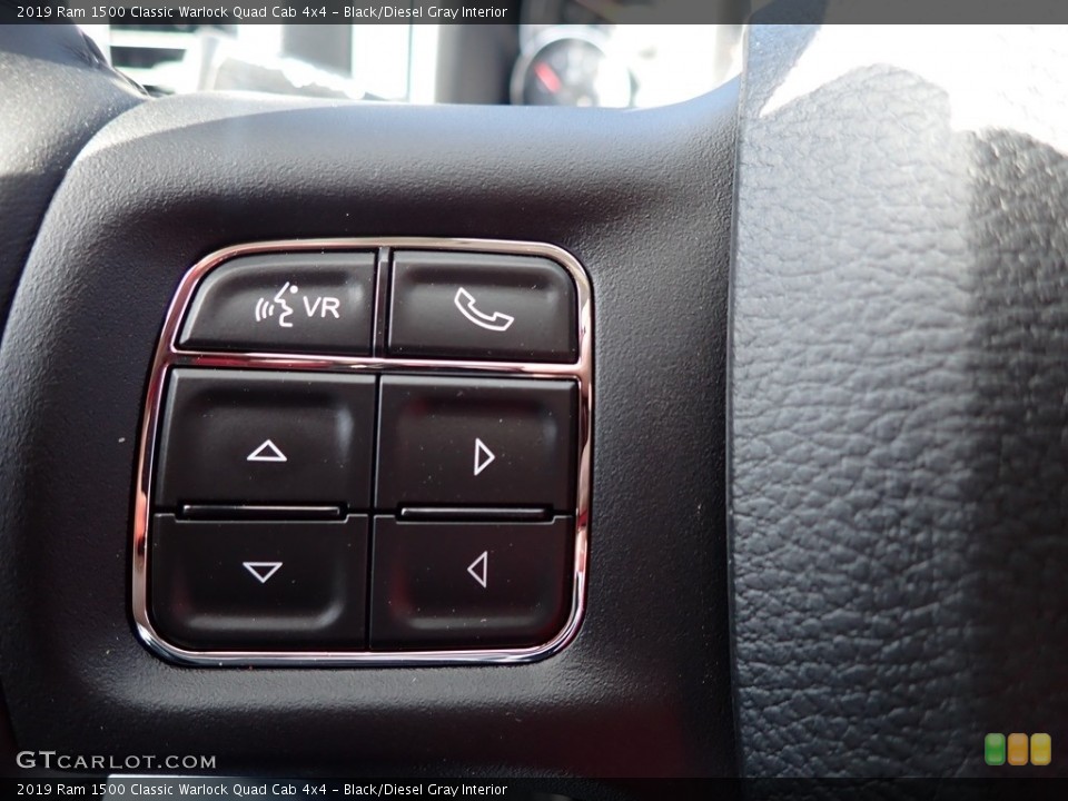 Black/Diesel Gray Interior Steering Wheel for the 2019 Ram 1500 Classic Warlock Quad Cab 4x4 #135702765