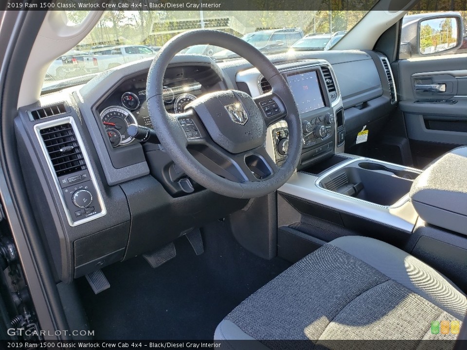 Black/Diesel Gray Interior Front Seat for the 2019 Ram 1500 Classic Warlock Crew Cab 4x4 #135706767