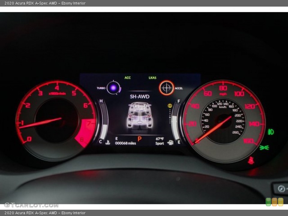 Ebony Interior Gauges for the 2020 Acura RDX A-Spec AWD #135719947