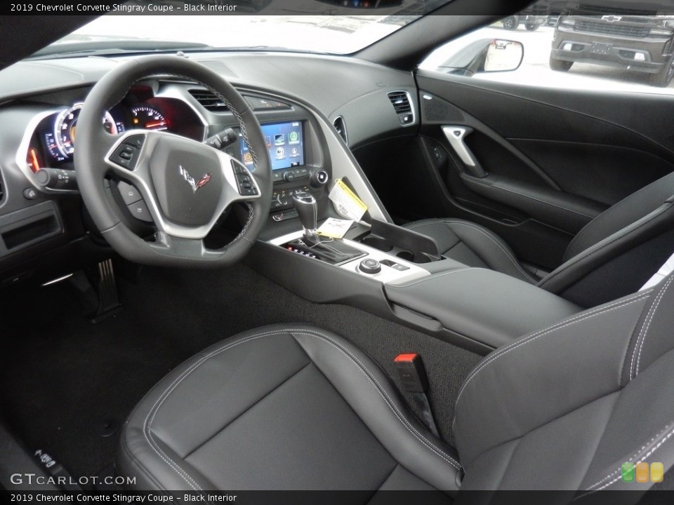 Black Interior Front Seat for the 2019 Chevrolet Corvette Stingray Coupe #135720532