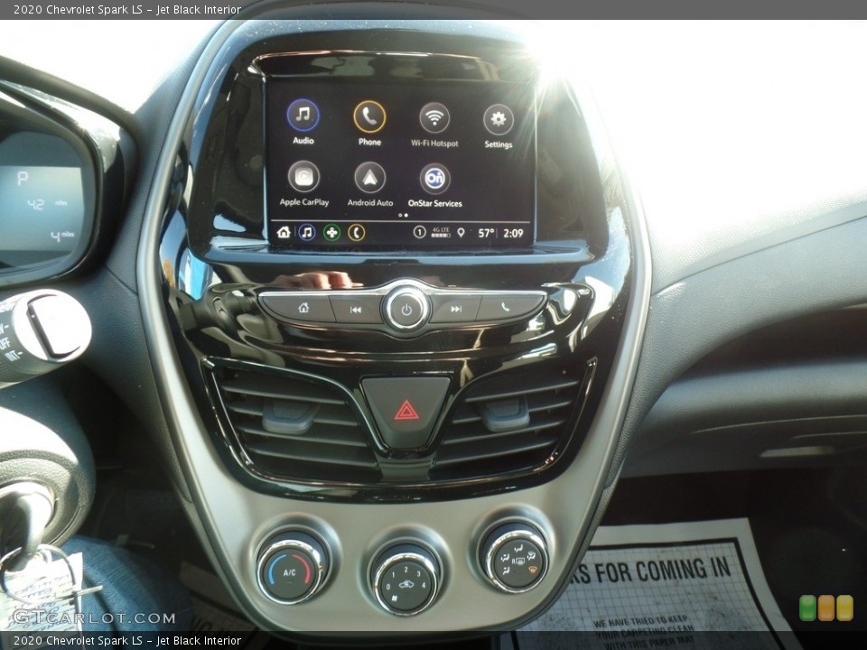 Jet Black Interior Controls for the 2020 Chevrolet Spark LS #135725920