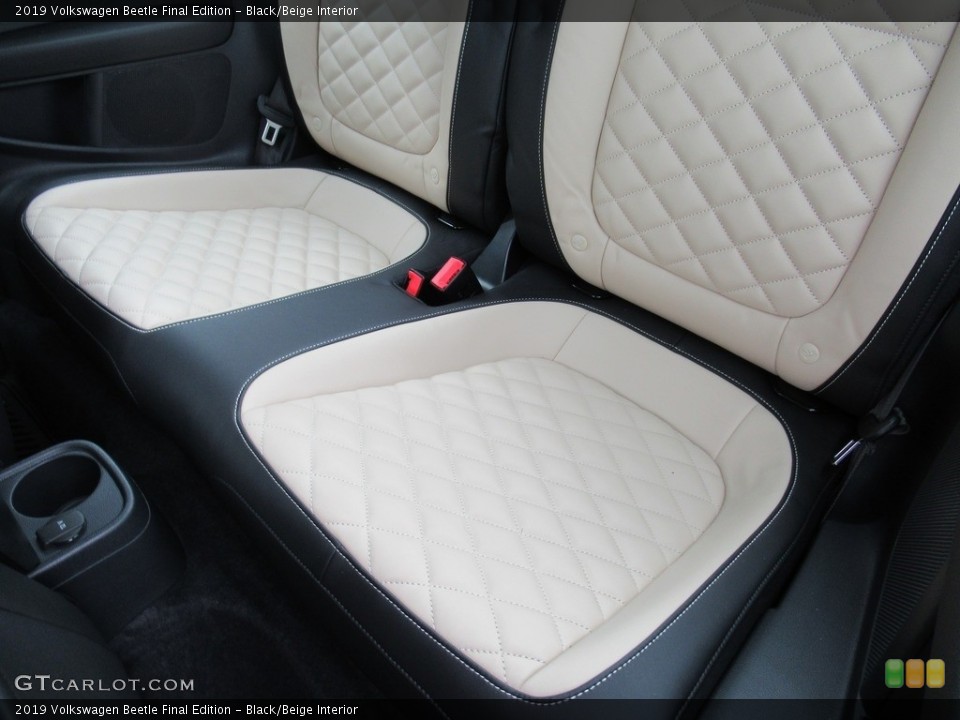 Black/Beige Interior Rear Seat for the 2019 Volkswagen Beetle Final Edition #135728288