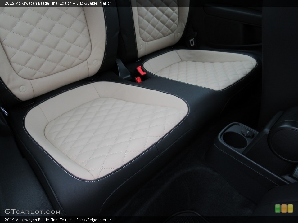 Black/Beige Interior Rear Seat for the 2019 Volkswagen Beetle Final Edition #135728342