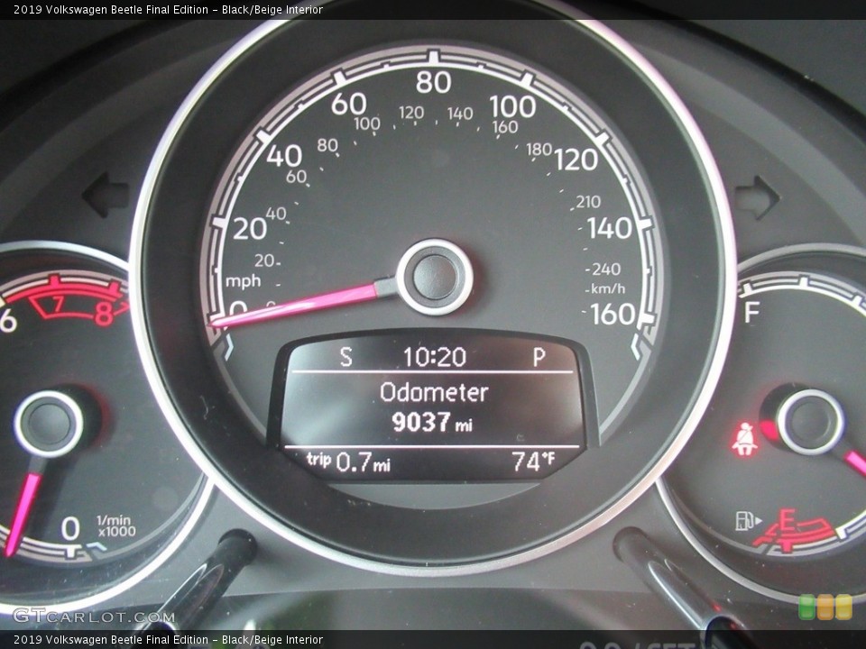 Black/Beige Interior Gauges for the 2019 Volkswagen Beetle Final Edition #135728435