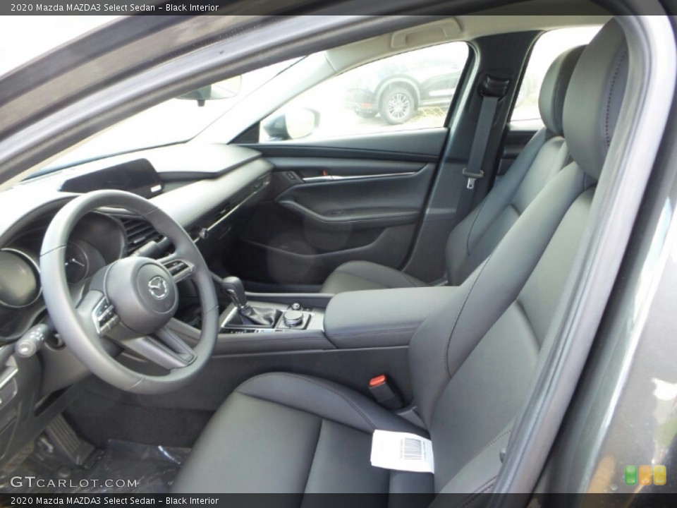 Black Interior Front Seat for the 2020 Mazda MAZDA3 Select Sedan #135729224