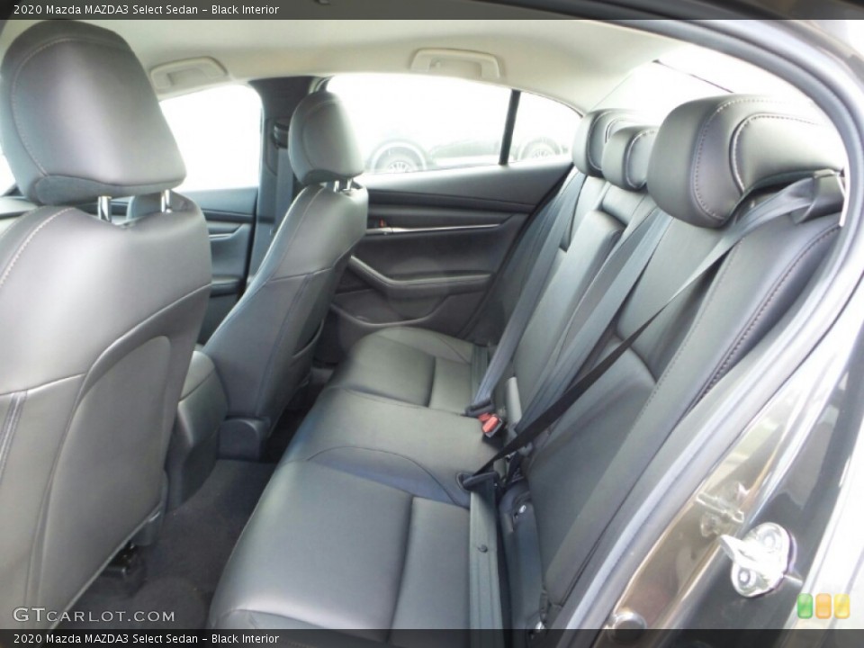 Black Interior Rear Seat for the 2020 Mazda MAZDA3 Select Sedan #135729257