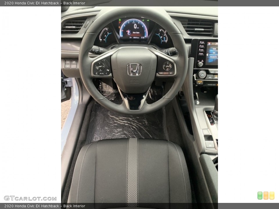 Black Interior Steering Wheel for the 2020 Honda Civic EX Hatchback #135734189