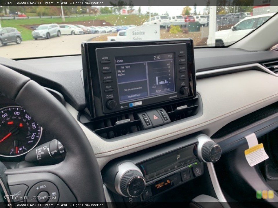Light Gray Interior Controls for the 2020 Toyota RAV4 XLE Premium AWD #135734798