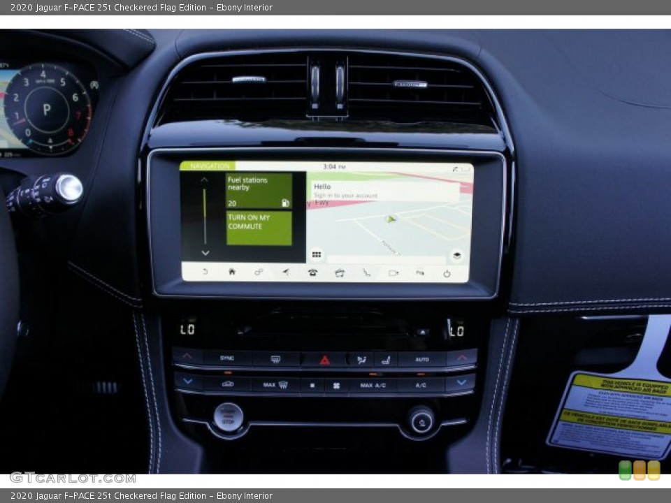 Ebony Interior Navigation for the 2020 Jaguar F-PACE 25t Checkered Flag Edition #135735473