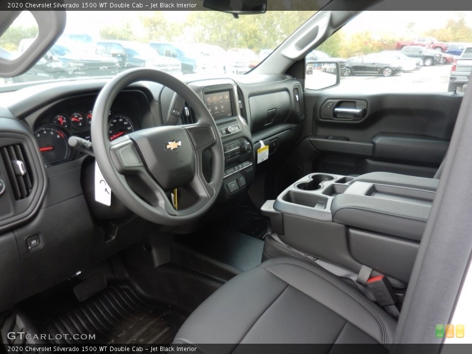 Jet Black Interior Photo for the 2020 Chevrolet Silverado 1500 WT Double Cab #135741308
