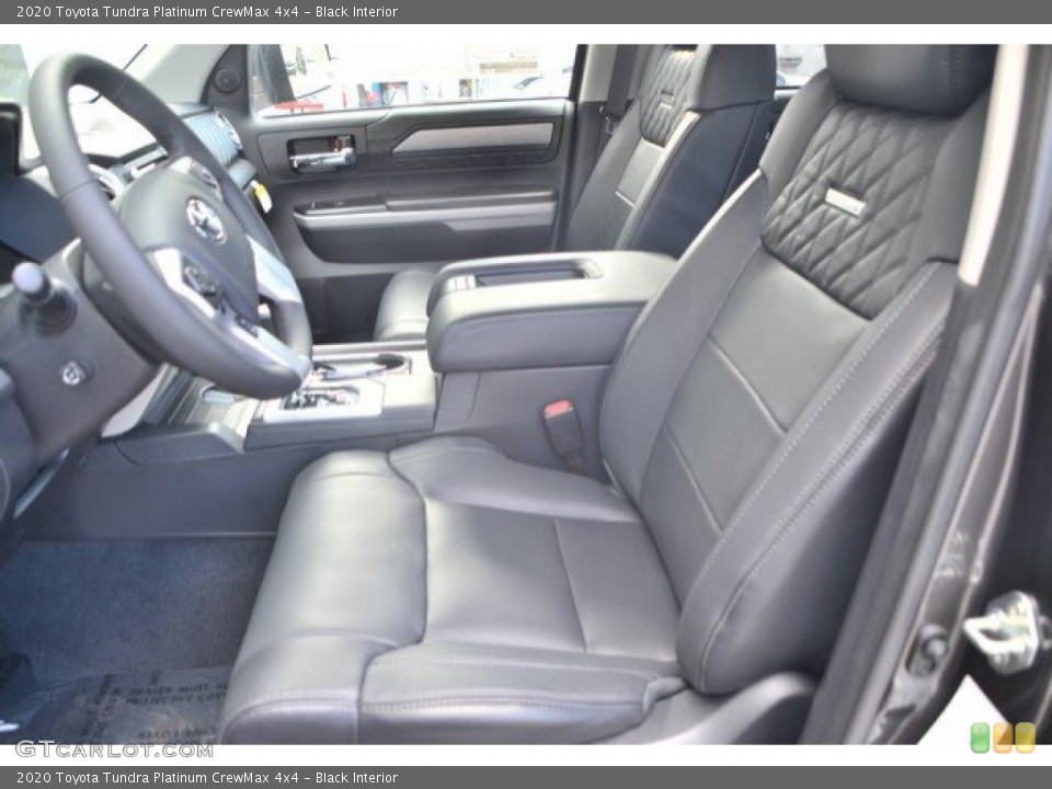 Black Interior Front Seat for the 2020 Toyota Tundra Platinum CrewMax 4x4 #135747555