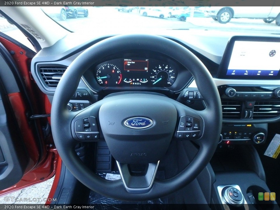 Dark Earth Gray Interior Steering Wheel for the 2020 Ford Escape SE 4WD #135752379