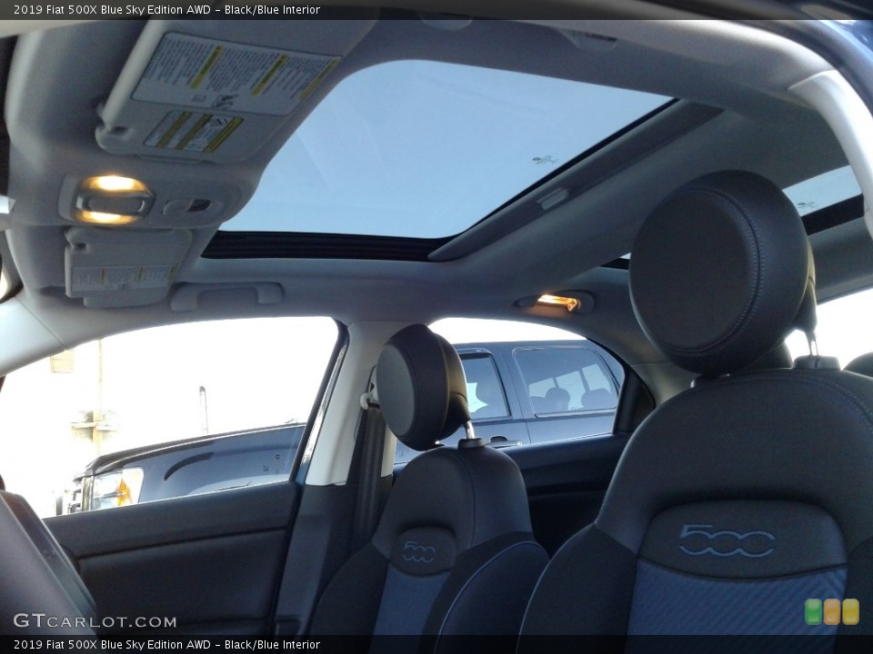 Black/Blue Interior Sunroof for the 2019 Fiat 500X Blue Sky Edition AWD #135757107