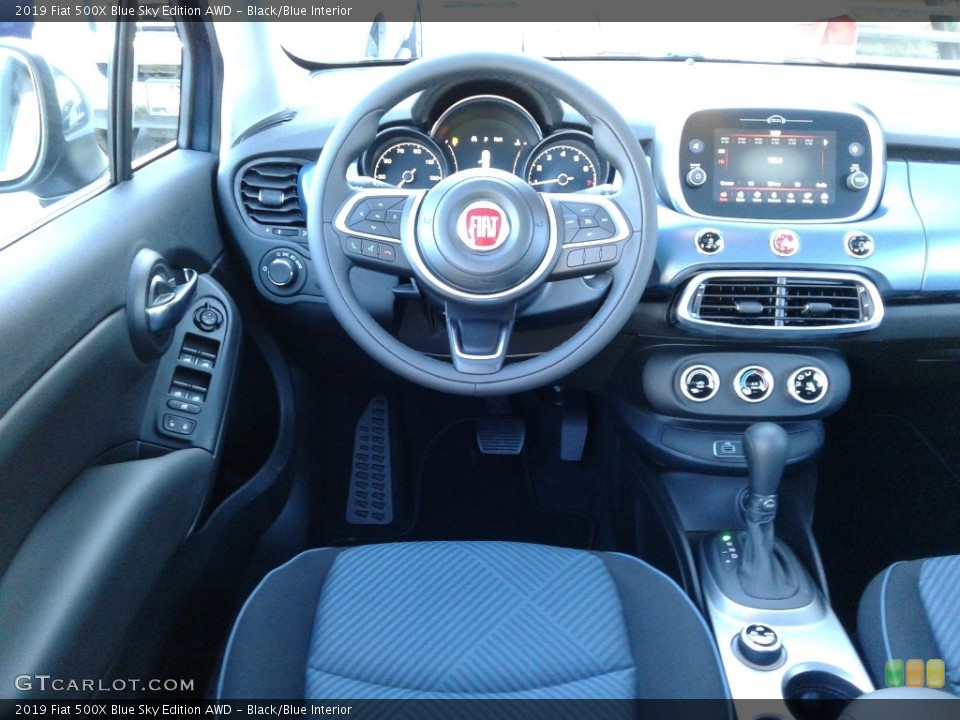 Black/Blue Interior Dashboard for the 2019 Fiat 500X Blue Sky Edition AWD #135757128