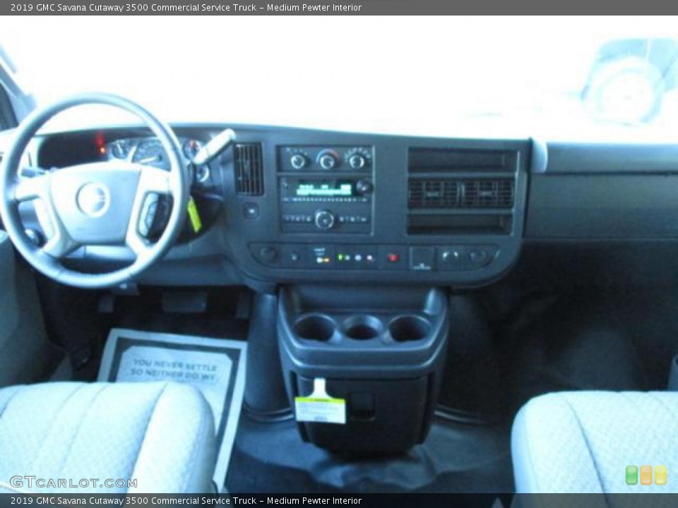 Medium Pewter Interior Dashboard for the 2019 GMC Savana Cutaway 3500 Commercial Service Truck #135765458