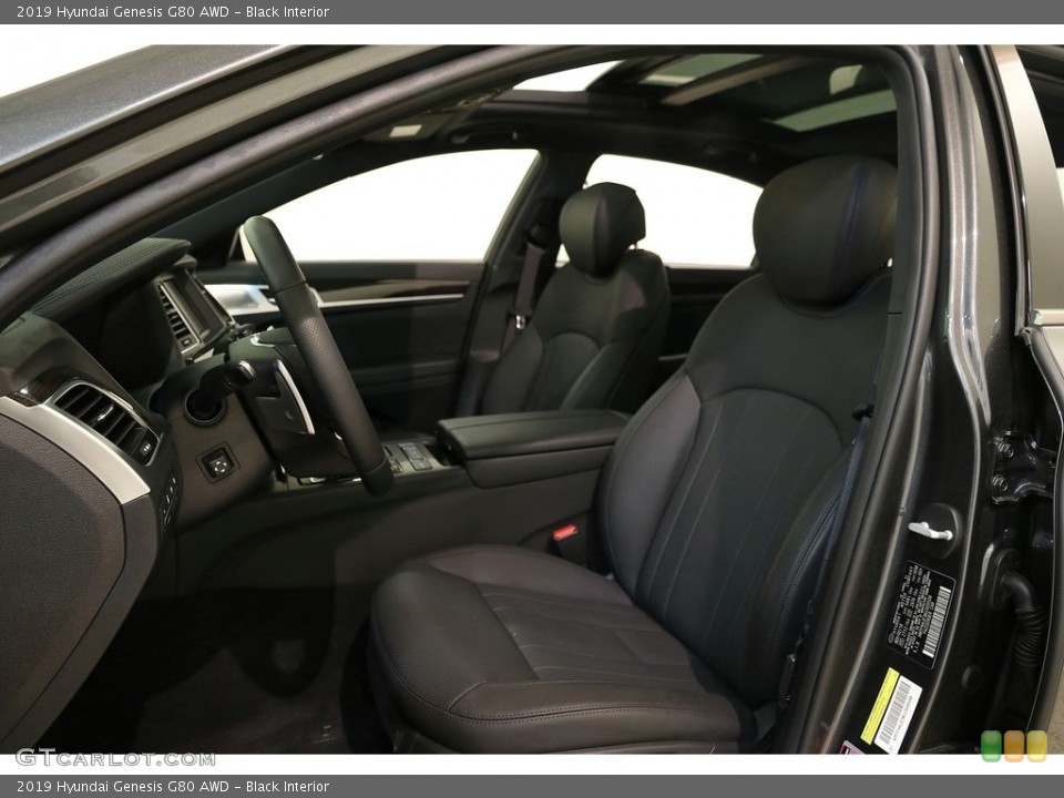Black Interior Front Seat for the 2019 Hyundai Genesis G80 AWD #135776714