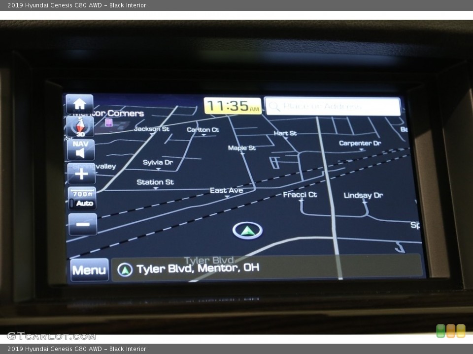 Black Interior Navigation for the 2019 Hyundai Genesis G80 AWD #135776795