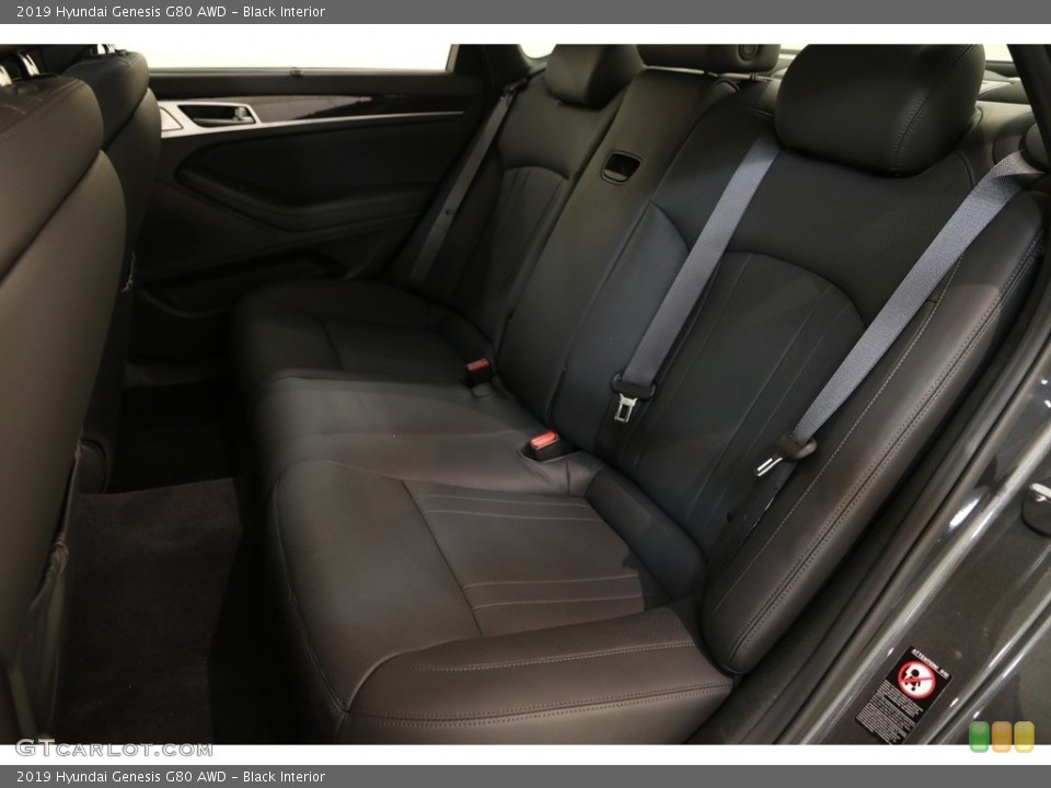 Black Interior Rear Seat for the 2019 Hyundai Genesis G80 AWD #135777029