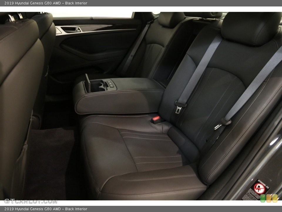 Black Interior Rear Seat for the 2019 Hyundai Genesis G80 AWD #135777041