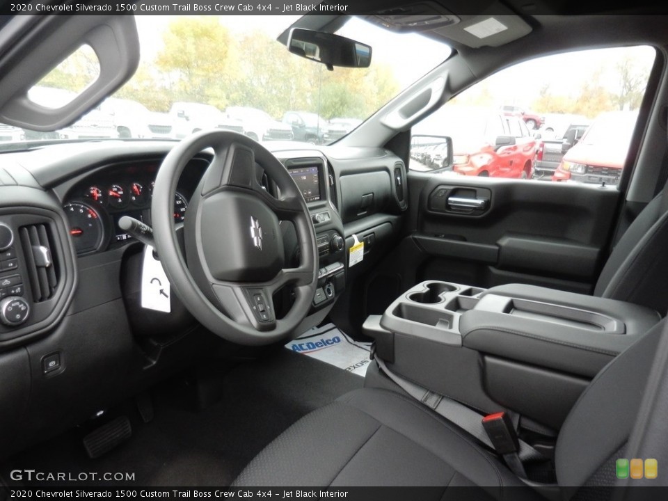 Jet Black Interior Photo for the 2020 Chevrolet Silverado 1500 Custom Trail Boss Crew Cab 4x4 #135781481