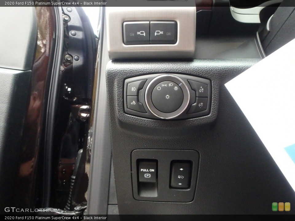 Black Interior Controls for the 2020 Ford F150 Platinum SuperCrew 4x4 #135786968