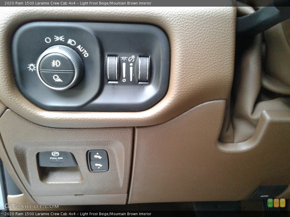 Light Frost Beige/Mountain Brown Interior Controls for the 2020 Ram 1500 Laramie Crew Cab 4x4 #135791777