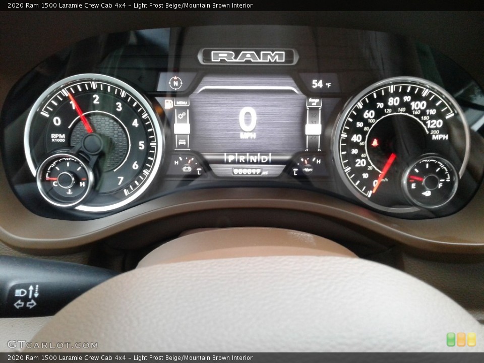 Light Frost Beige/Mountain Brown Interior Gauges for the 2020 Ram 1500 Laramie Crew Cab 4x4 #135791909