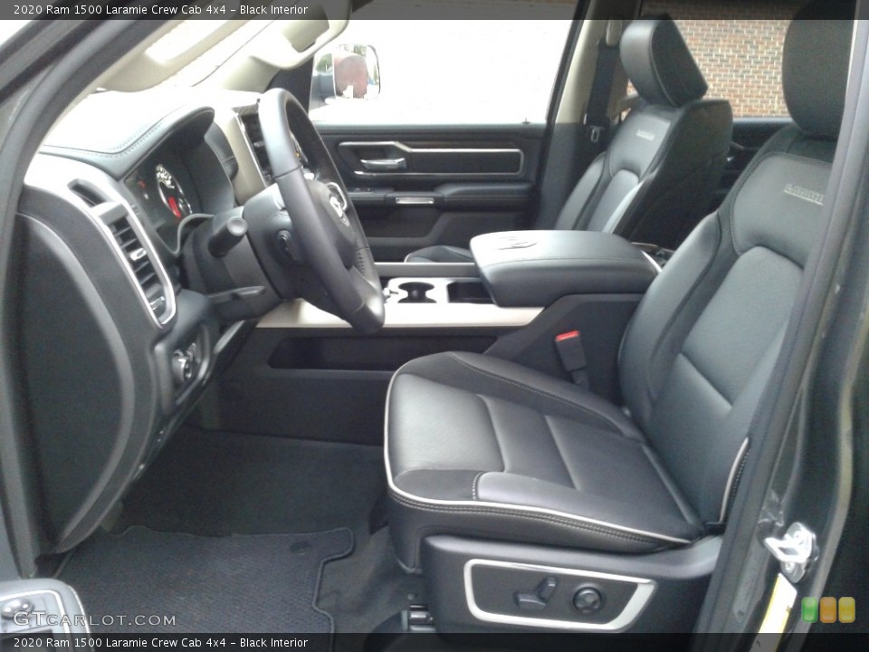 Black Interior Front Seat for the 2020 Ram 1500 Laramie Crew Cab 4x4 #135792848