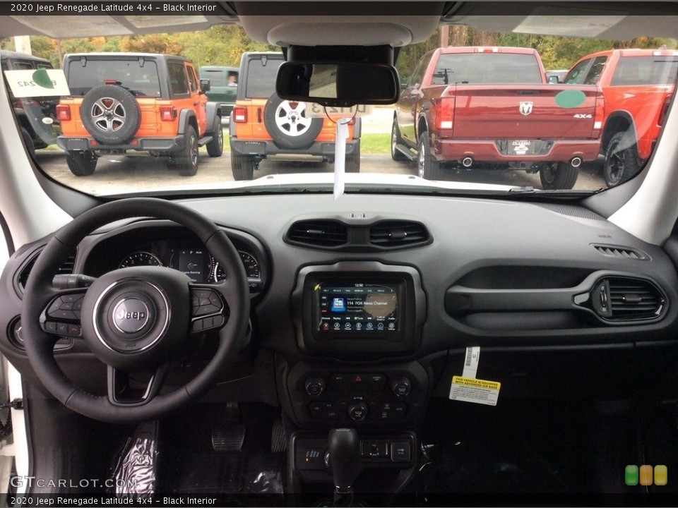 Black Interior Dashboard for the 2020 Jeep Renegade Latitude 4x4 #135796494