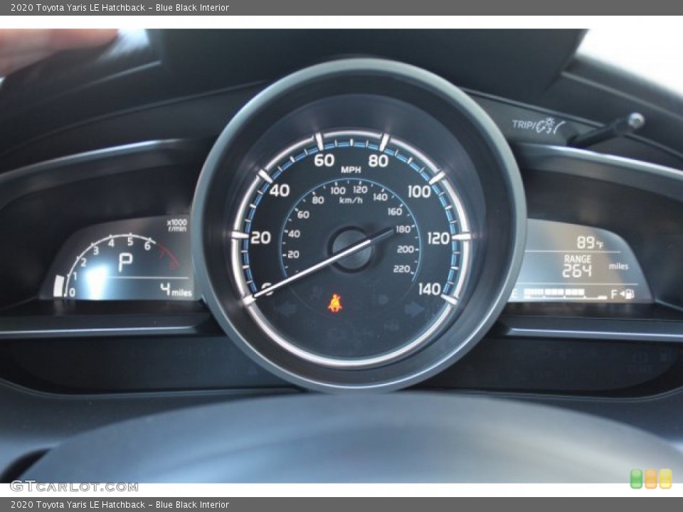 Blue Black Interior Gauges for the 2020 Toyota Yaris LE Hatchback #135799121
